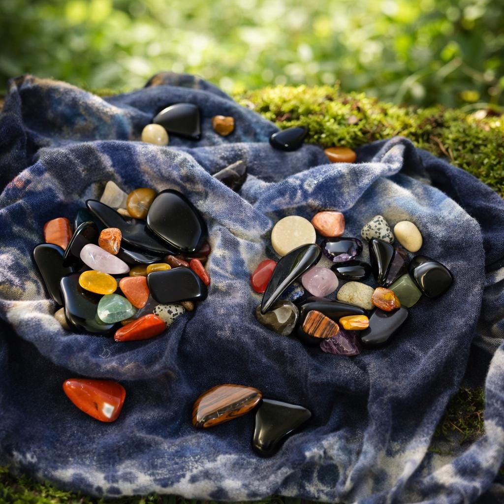 Polished Stones Rock Collection Mystery Bag -  3oz Drawstring Pouch