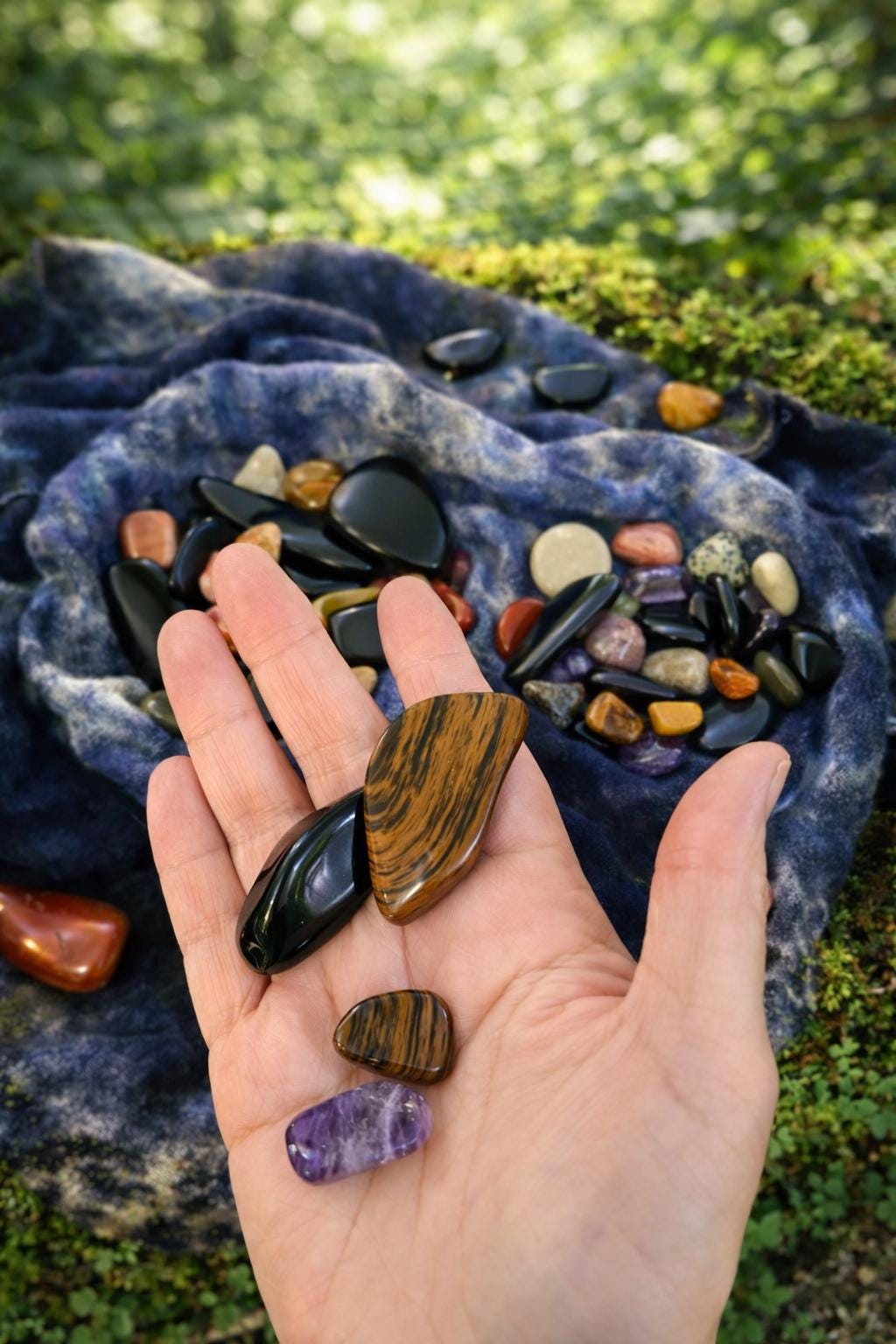 Polished Stones Rock Collection Mystery Bag -  3oz Drawstring Pouch