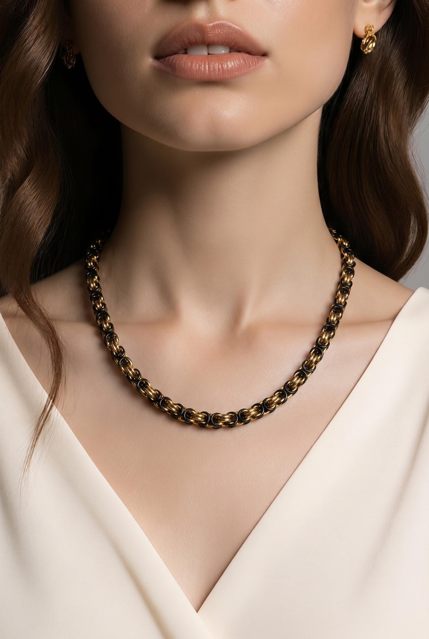 Necklace Byzantine Chain Handmade & Elegant Necklace with Color Variant Options