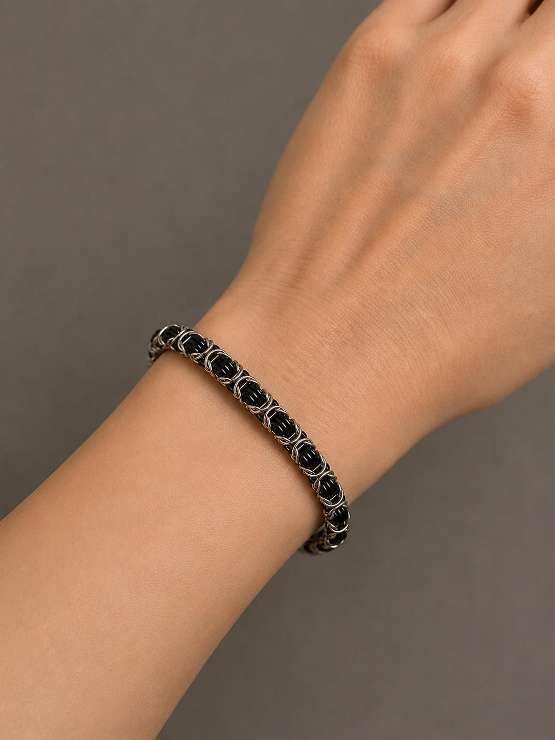 Bracelet Byzantine Chain Jewelry Handmade  & Elegant Wristlet with Color Variant Options