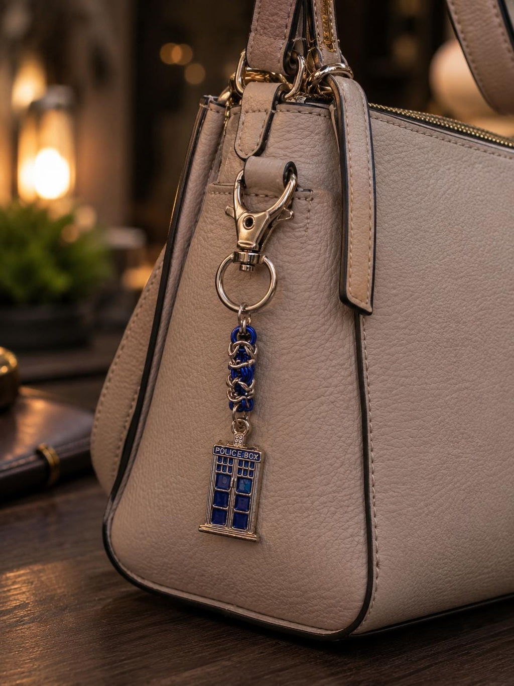 Doctor Who  Byzantine Keychain | Tardis Phone Box Pendant - Small and Large Options
