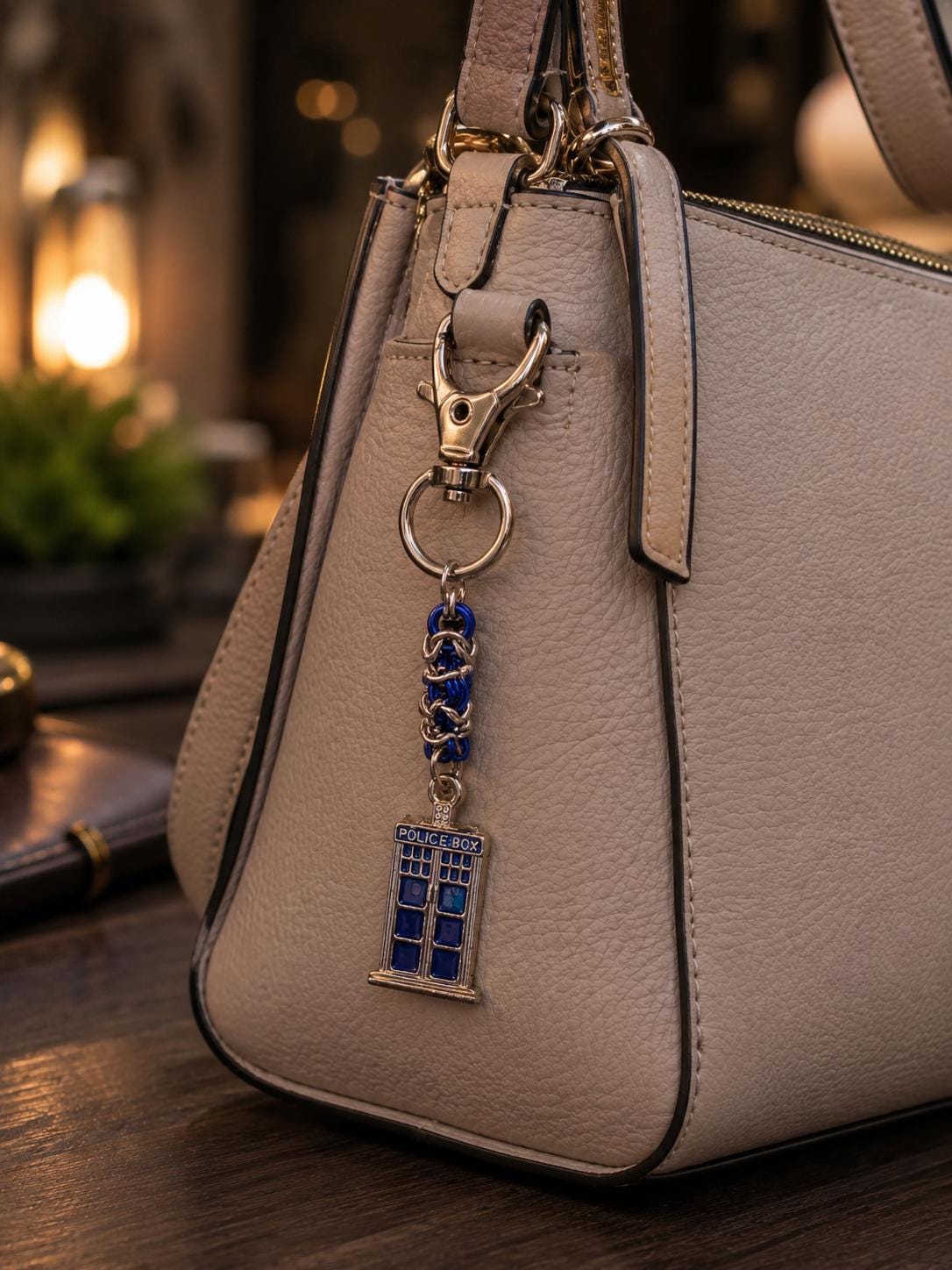 Doctor Who  Byzantine Keychain | Tardis Phone Box Pendant - Small and Large Options