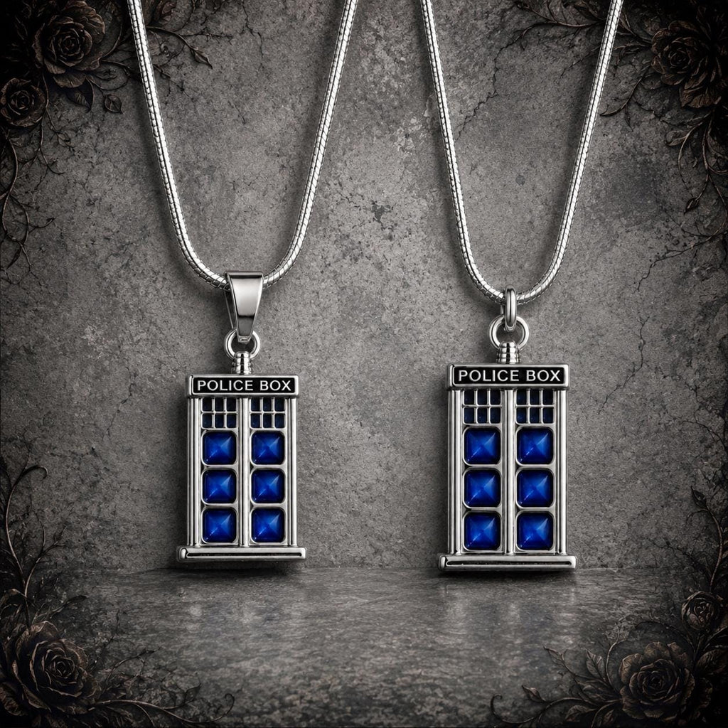 Doctor Who TARDIS Police Box Pendant with Pinch Bail or O-Ring Option, Sci Fi Whovian Accessory