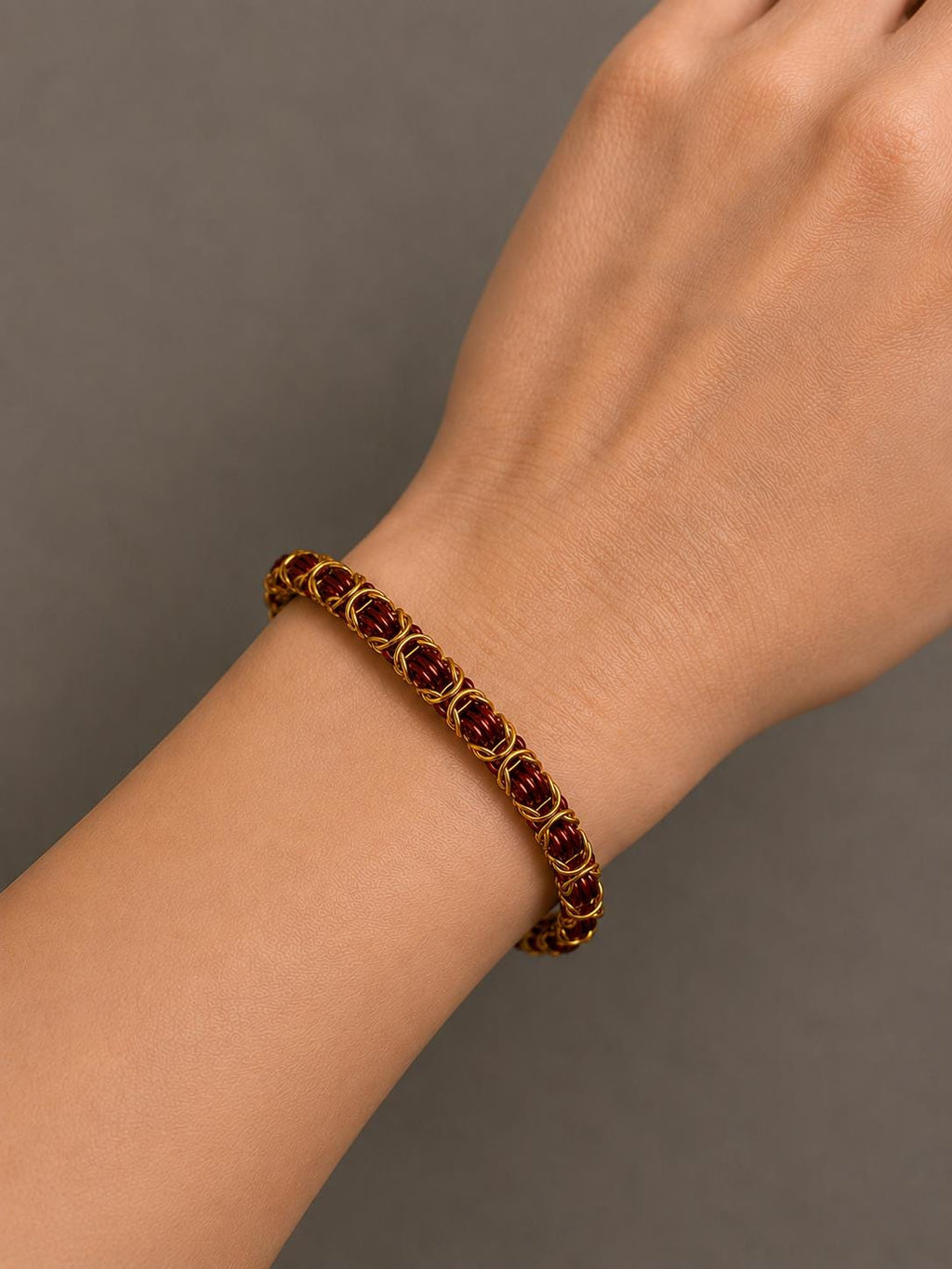Bracelet Byzantine Chain Jewelry Handmade  & Elegant Wristlet with Color Variant Options