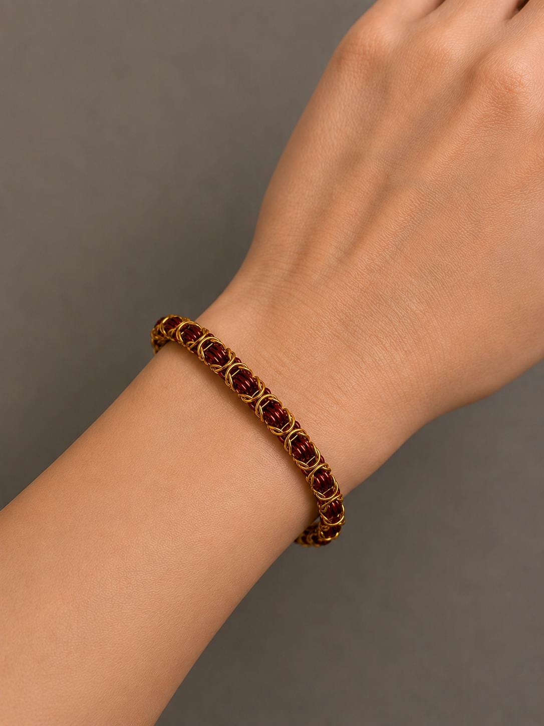 Bracelet Byzantine Chain Jewelry Handmade  & Elegant Wristlet with Color Variant Options