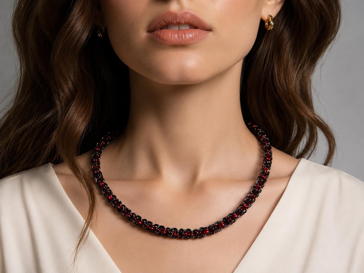 Necklace Byzantine Chain Handmade & Elegant Necklace with Color Variant Options