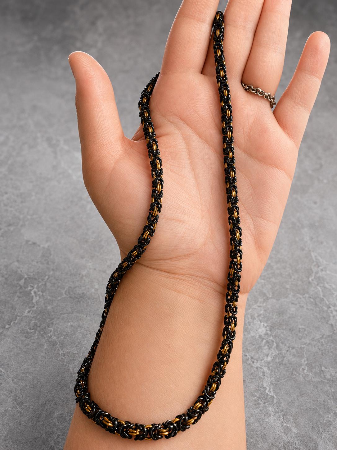 Necklace Byzantine Chain Handmade & Elegant Necklace with Color Variant Options