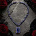 Doctor Who Tardis Large Pendant Blue and Silver Byzantine Chainmail Necklace
