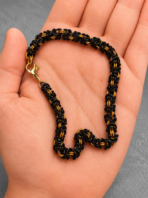 Bracelet Byzantine Chain Jewelry Handmade  & Elegant Wristlet with Color Variant Options