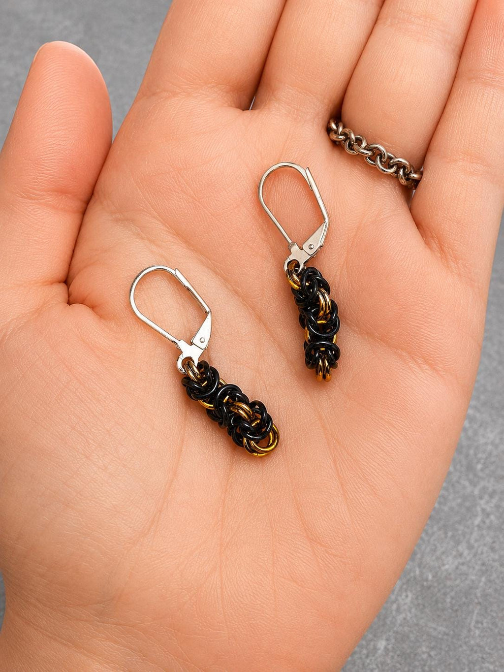 Earrings Byzantine Chain Handmade, Dangling, & Elegant with Color Variant Options