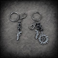 Supernatural Anti-Possession & Revolver Charms Keychain Duo with Byzantine Weave Style